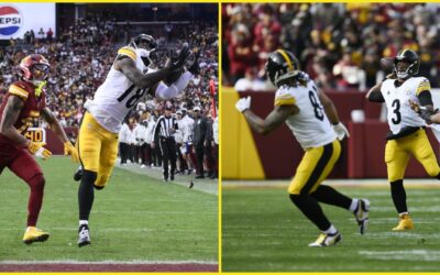Con pase de TD de Russell Wilson, Steelers vencen 28-27 a Commanders