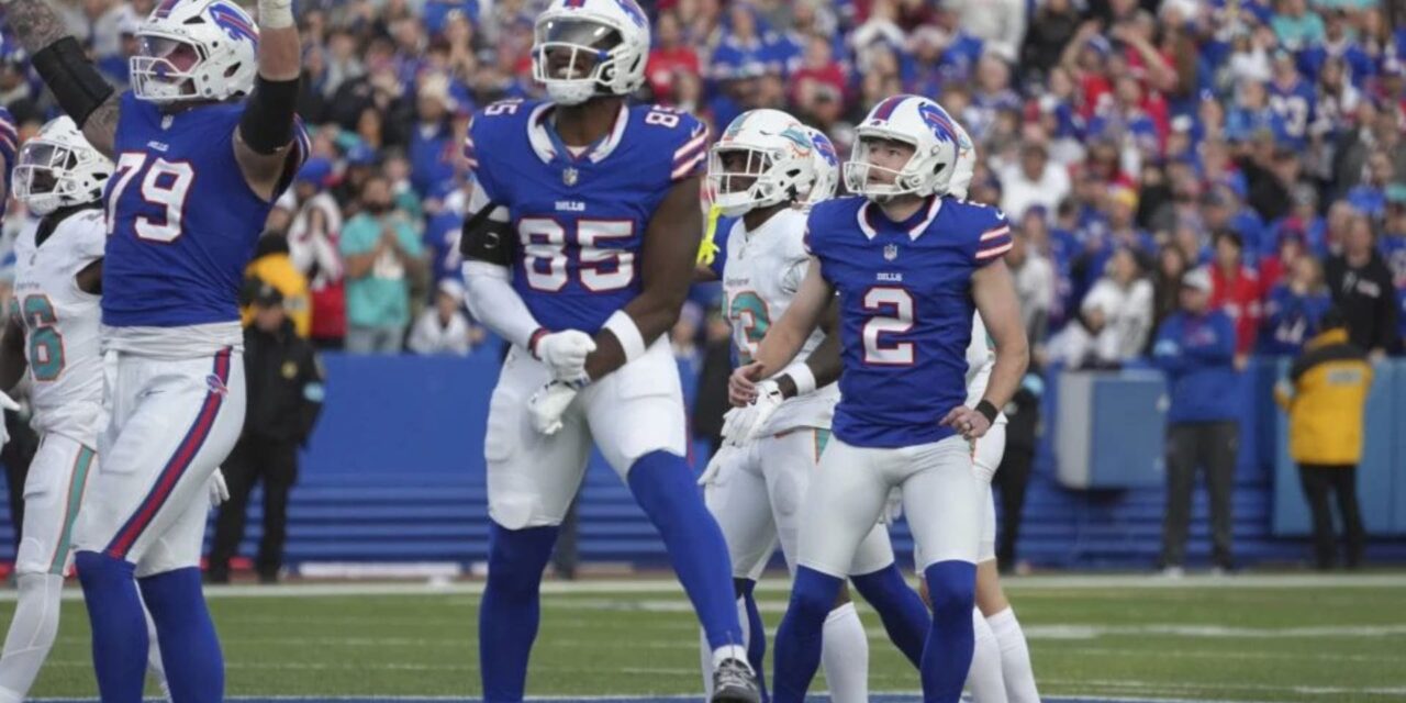 Gol de campo de 61 yardas de Bass da a Bills triunfo por 30-27 sobre Dolphins