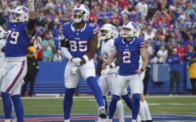 Gol de campo de 61 yardas de Bass da a Bills triunfo por 30-27 sobre Dolphins
