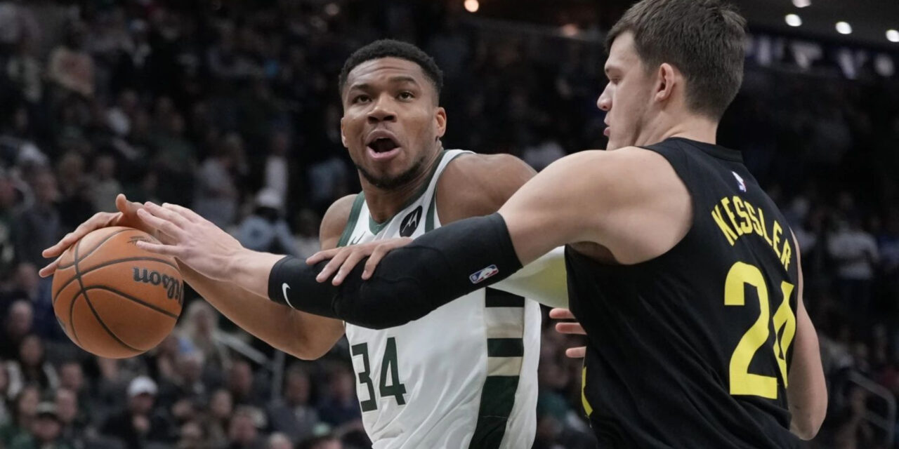 Lillard y Antetokounmpo guían a Bucks para romper racha de 6 derrotas, con triunfo ante Jazz