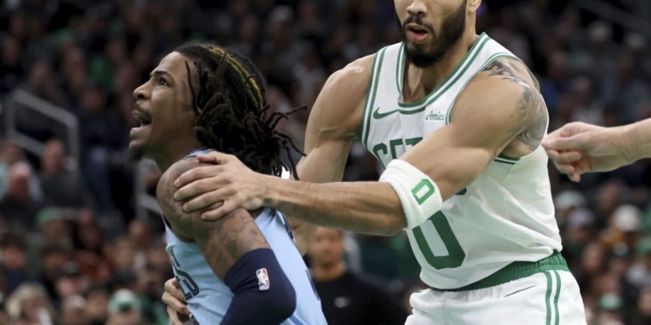 Ja Morant anota 32 y ayuda a Grizzlies a vencer 127-121 a Celtics