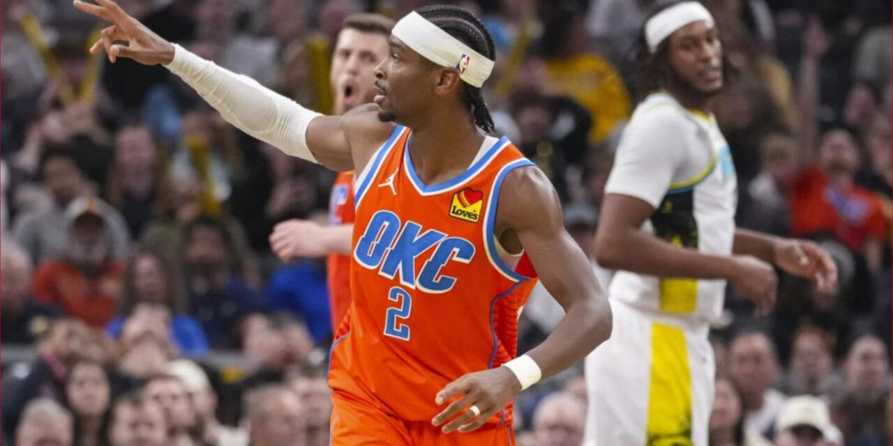 Gilgeous-Alexander iguala su récord personal con 45 puntos; Thunder vence a Pacers