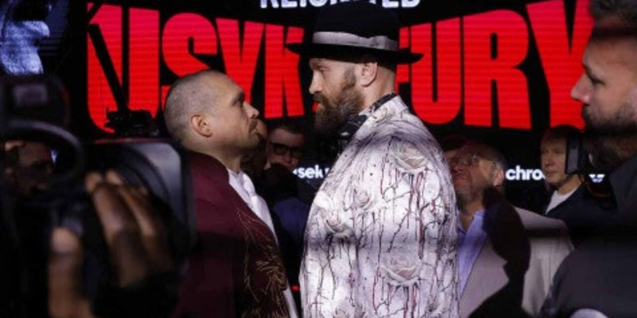 Usyk y Fury protagonizan intenso cara a cara previo a su revancha