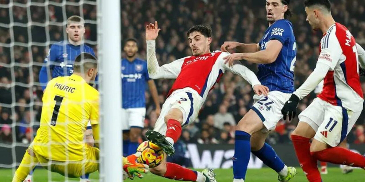 Havertz logró el gol del triunfo del Arsenal sobre el Ipswich en el cierre del ‘Boxing Day’