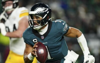 Hurts logra 3 TDs y los Eagles vencen 27-13 a Steelers, su 10ma victoria al hilo, récord del equipo