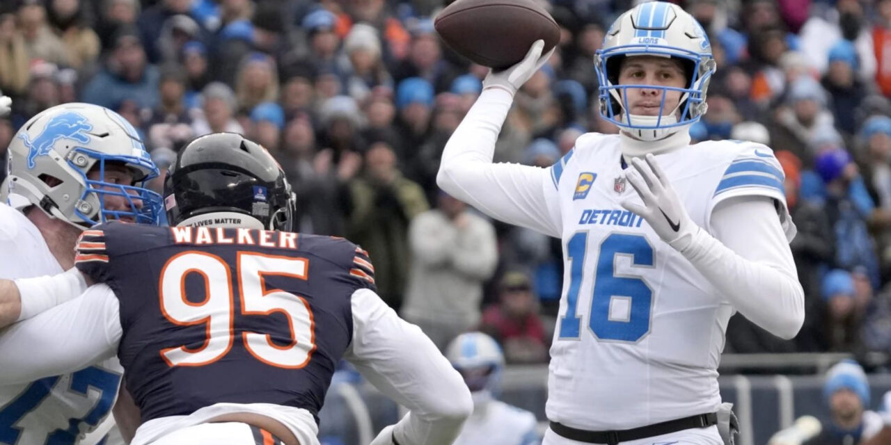 Lions logran récord para la franquicia con 13 victorias al derrotar 34-17 a los Bears