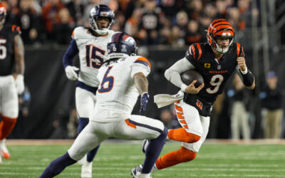 Burrow lanza pase de TD de 3 yardas en tiempo extra y Bengals vencen 30-24 a Broncos