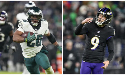 La defensiva de Filadelfia y fallas de Tucker llevan a los Eagles a vencer 24-19 sobre los Ravens