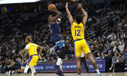 Timberwolves derrotan 97-87 a Lakers sin LeBron James, con otra exhibición defensiva