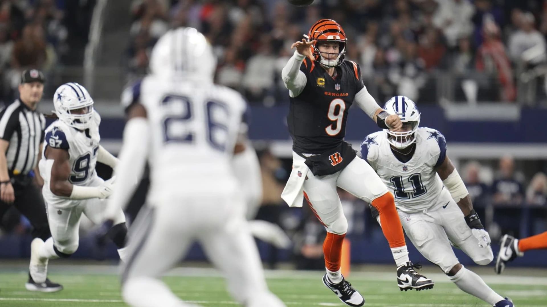 Burrow y Chase lideran a Bengals tras error en bloqueo de patada de Cowboys y vencen 27-20