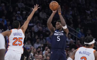 Edwards logra 36 puntos y 13 rebotes para llevar a Timberwolves a triunfo ante Knicks, 116-99
