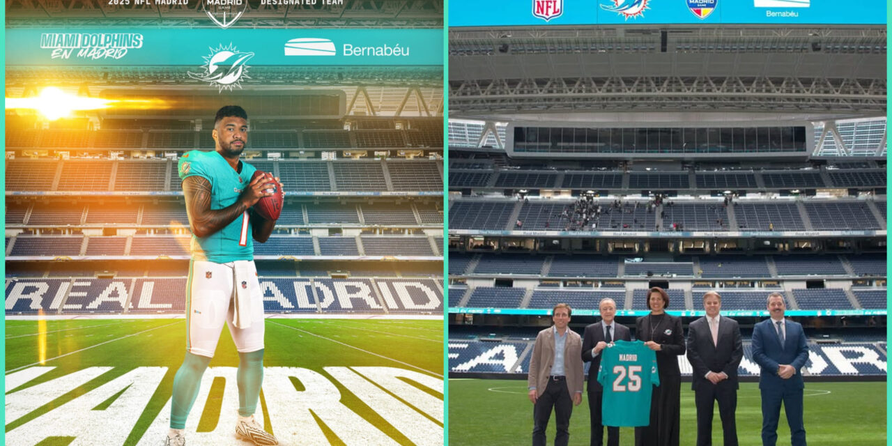 Los Dolphins de Miami animarán primer partido de la NFL en España en el estadio del Real Madrid