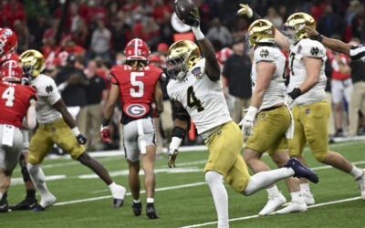 Defensa y equipos especiales llevan a Notre Dame a la victoria sobre Georgia en el Sugar Bowl CFP