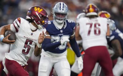 Mariota sustituye a Daniels y Commanders clasificados se imponen 23-19 a descarrilados Cowboys
