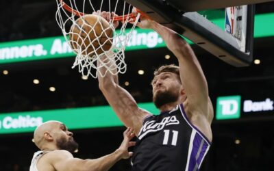 Sabonis logra 23 puntos e impone récord personal de 28 rebotes en victoria de Kings sobre Celtics