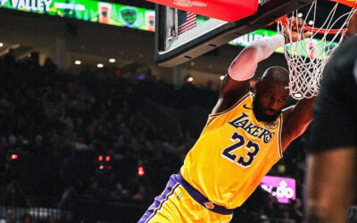 LeBron anota 40 puntos y guía a Lakers hacia victoria 110-102 sobre Blazers