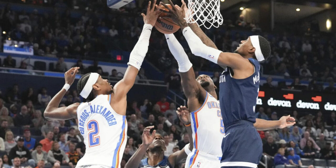 Timberwolves remontan un déficit de 25 puntos para vencer 131-128 al Thunder en tiempo extra