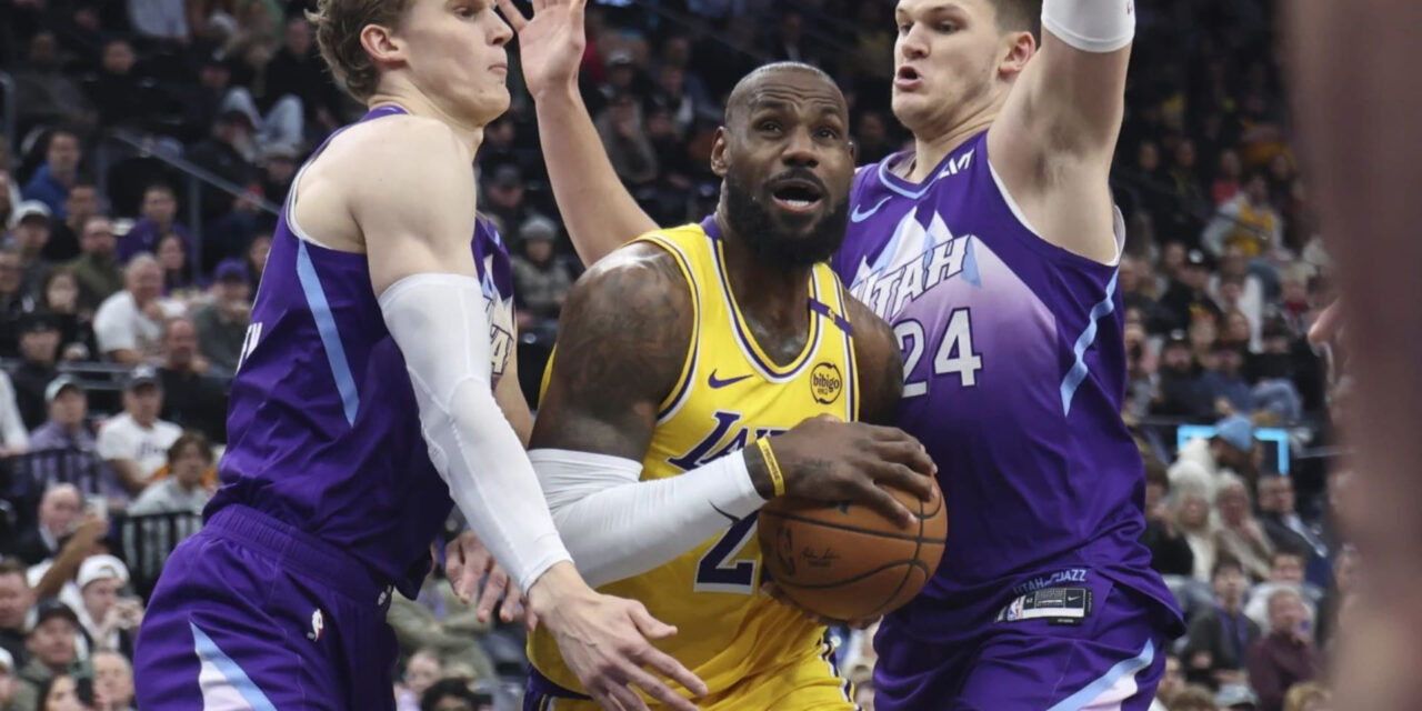 Markkanen suma 32 puntos y guía a Jazz a triunfo de 131-119 sobre Lakers