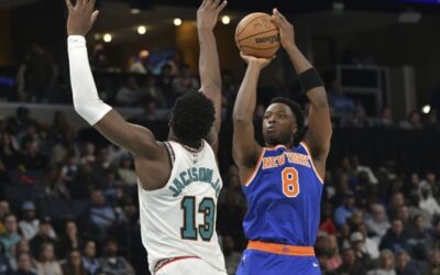 Triple de Anunoby con 5,3 segundos restantes lleva a Knicks a triunfo 114-113 ante Grizzlies