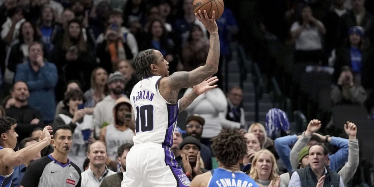 DeRozan da triunfo en tiempo extra a Kings 129-128 ante Mavericks