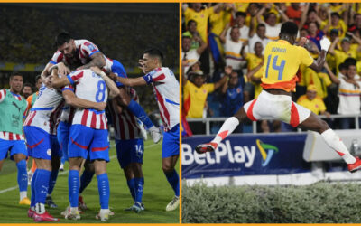 Colombia y Paraguay empatan 2-2 y retienen por ahora últimos pasajes sin escalas al Mundial