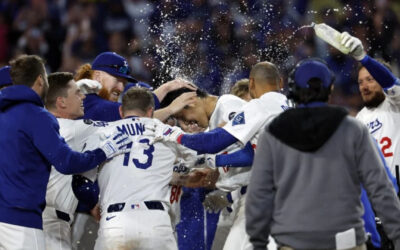 Jonrón de Ohtani en la 9ª completa remontada de Dodgers, que vencen 6-5 a Bravos y están en 8-0
