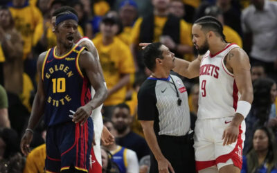 Butler regresa y lidera victoria 109-106 de Warriors ante Rockets y toman ventaja 3-1 en la serie