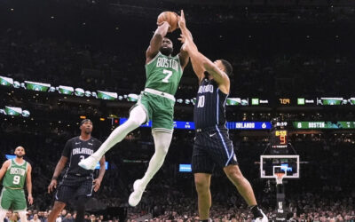 Brown anota 36 puntos y Celtics derrotan 109-100 Magic, aun sin Tatum en duelo de playoffs