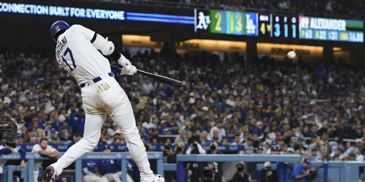 Ohtani conecta 2 jonrones y remolca 6 carreras por Dodgers, que trituran 19-2 a Atléticos
