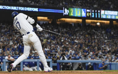 Ohtani conecta 2 jonrones y remolca 6 carreras por Dodgers, que trituran 19-2 a Atléticos
