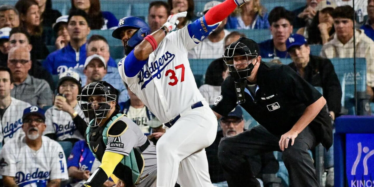 Jonrón de tres carreras de Hernández frente a Burnes da triunfo a Dodgers 3-1 sobre Diamondbacks
