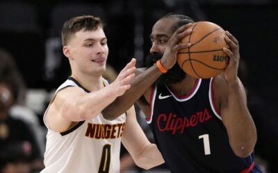 James Harden anota 28 y Clippers fuerzan un 7mo partido con aguerrida victoria 111-105 sobre Nuggets