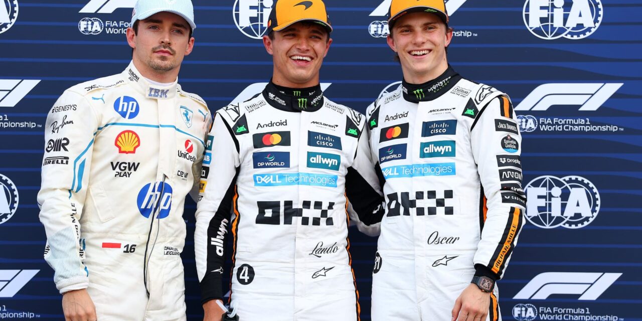 Lando Norris clasifica en la pole en Gran Premio de Mónaco de F1 con tiempo récord