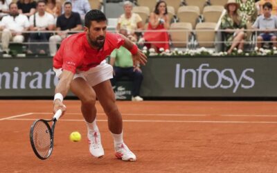 Novak Djokovic gana con facilidad en un partido en el que destacaron los festejos de la Champions