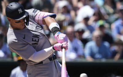 Aaron Judge consigue 4 hits para elevar su promedio a .409 y los Yankees vencen a los A’s 12-2