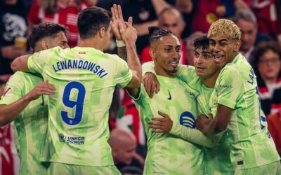 Lewandowski anota dos para el campeón Barcelona, pero no alcanza a Mbappé por el título de goleo