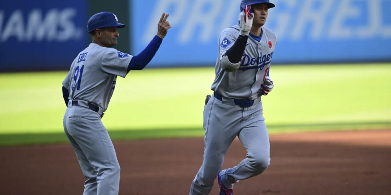 Ohtani dispara otro jonrón de apertura y Dodgers derrotan 7-2 a Guardianes
