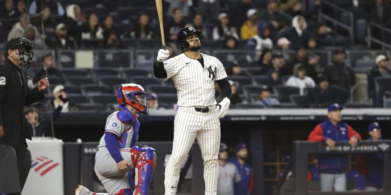 Domínguez da victoria a Yankees, por 4-3 ante Rangers, con jonrón agónico