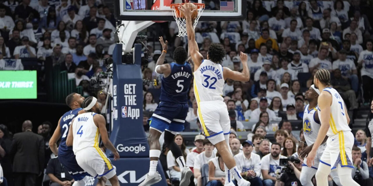 Timberwolves empatan la serie al apalear 117-93 a unos Warriors sin Curry
