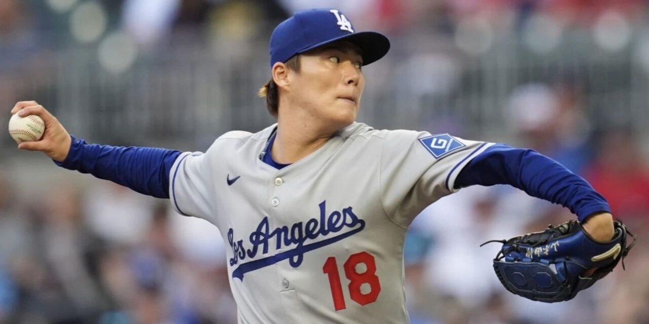 Yamamoto permite apenas 1 hit en 6 entradas en blanco y Dodgers superan 2-1 a Bravos