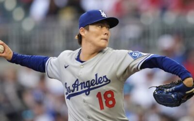 Yamamoto permite apenas 1 hit en 6 entradas en blanco y Dodgers superan 2-1 a Bravos