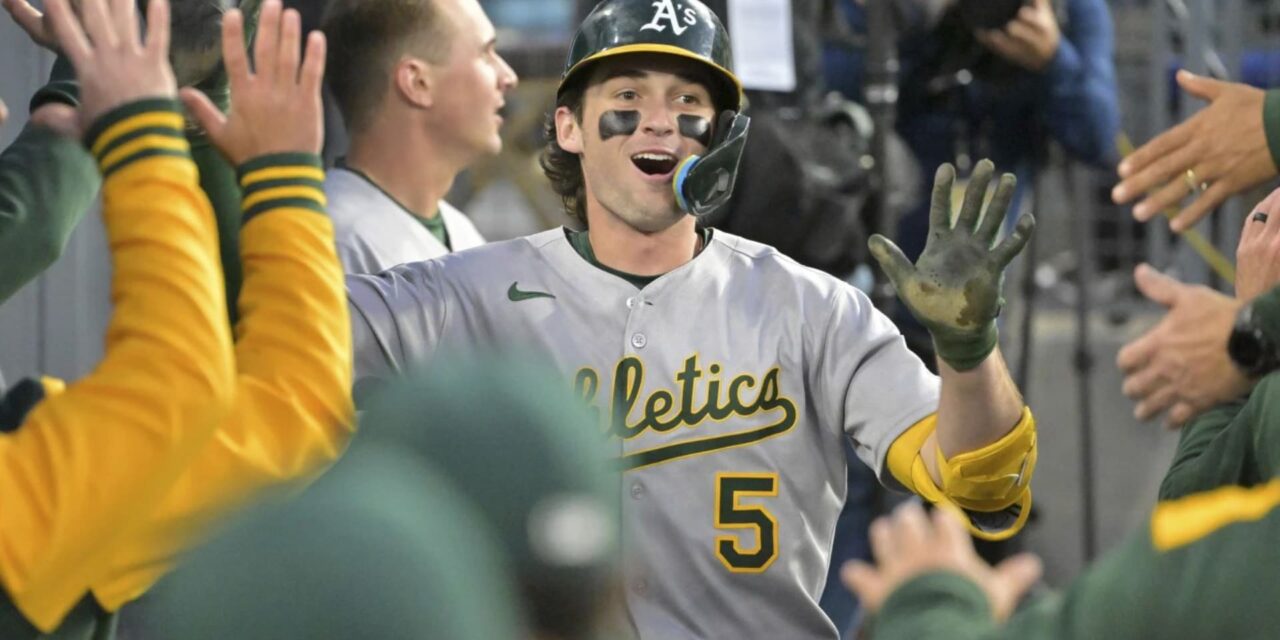 Jacob Wilson batea de 5-4 con 2 jonrones de 2 carreras y Atléticos aplastan 11-1 a Dodgers