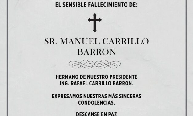 QEPD Sr. Manuel Carrillo, hermano del ingeniero Rafael Carrillo, presidente de Zonkeys