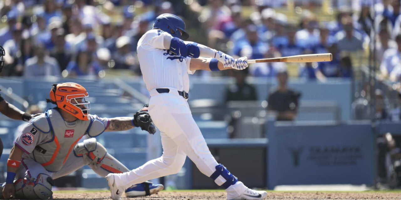 Conforto brilla, Dodgers remontan en la 8va y ganan 6-5 tras error defensivo de Mets