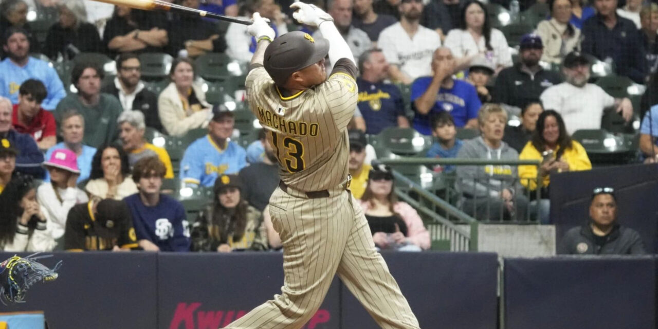 Manny Machado conecta otro jonrón y Padres vencen 2-0 a Brewers