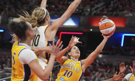 Azura Stevens y Kelsey Plum anotaron más de 20 puntos cada una y las Sparks vencieron a las Fever con un equipo reducido por 85-75.