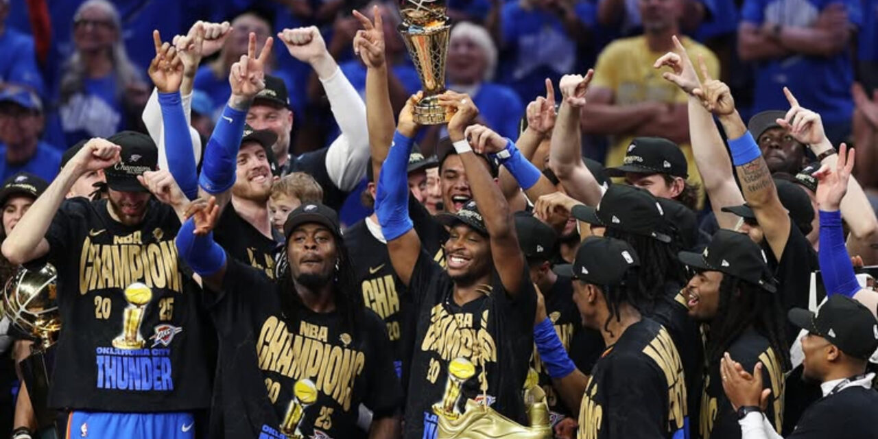 Shai Gilgeous-Alexander anota 29 puntos y el Thunder se corona en la NBA al vencer 103-91 a Pacers