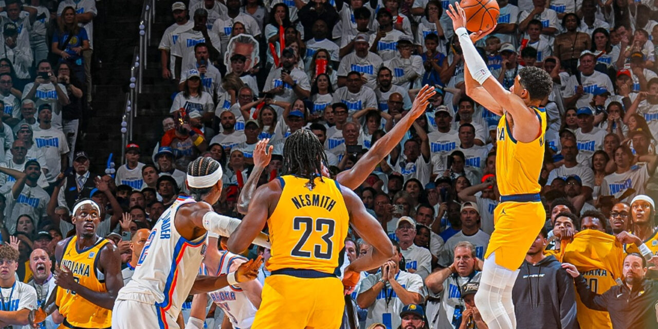 Haliburton lidera remontada de Pacers, que sorprenden a Thunder en 1er juego de Finales