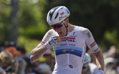 Merlier gana etapa nueve del Tour de Francia tras frustrarse la escapada de van der Poel
