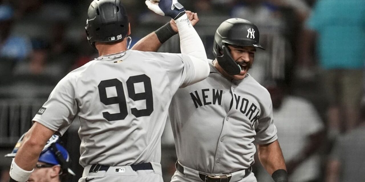 Grand slam de Grisham en el noveno inning completa remontada de Yankees contra Bravos